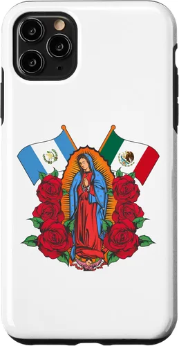Miniatura 13 de Funda para iPhone 13 Pro Max Virgen de Guadalupe con bandera de Guatemala y México