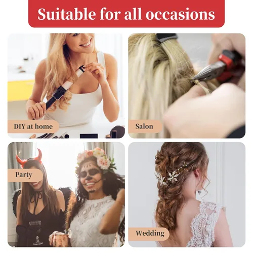 Miniatura 6 de Kit de herramientas de extensión de cabello, 5 colores, 1000 piezas de micro anillos de silicona con extensión de cabello, alicates para quitar