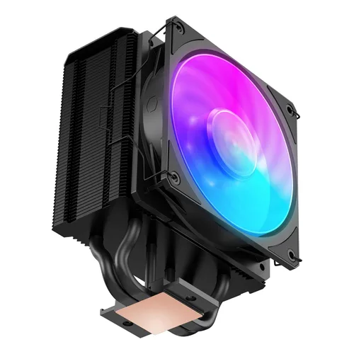 Miniatura 20 de Cooler Master Enfriador de aire de CPU Hyper 212 RGB Black Edition, ventilador SF120R RGB, 4 tubos de calor CD 2.0, negro metálico anodizado, aletas