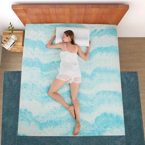 Miniatura 6 de Cubrecolchón de espuma viscoelástica de gel de 2 pulgadas para cama de tamaño individual
