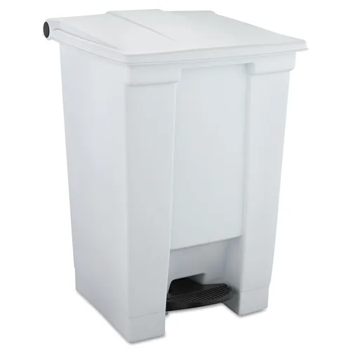 Rubbermaid Commercial Products Bote de basura con pedal de 12 galones con tapa | Basurero de manos libres sanitario de uso para residuos médicos en