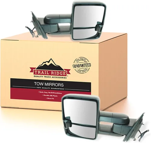 Miniatura 54 de Trail Ridge Juego de espejos de remolque de 2 piezas para el lado del conductor y del pasajero compatible con Ford F-150 FO1320479 FO1321479
