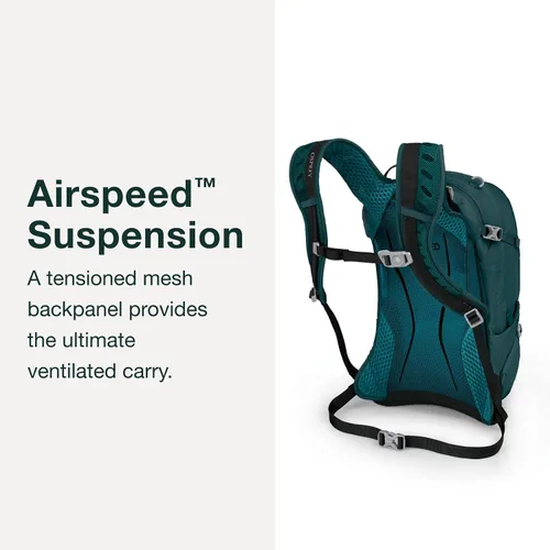 Miniatura 4 de Osprey Sylva 12L Mochila de ciclismo para mujer con depósito hidráulico, verde Baikal