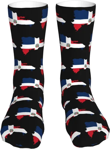 Calcetines para correr con bandera de mapa de República Dominicana, calcetines informales, calcetines deportivos novedosos, Color múltiple
