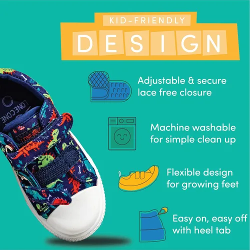 Miniatura 2 de LONECONE Unisex Toddler Sneakers and Kids' Sneakers in 7 Fun Patterns