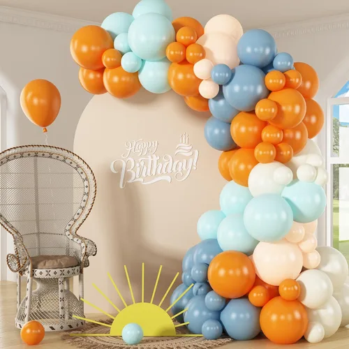 Miniatura 14 de HILAVO Kit de Arco de Globos Pastel Macaron Rosa Azul Verde Morado Amarillo Color Pastel Arcoíris Confeti Globos de Látex Guirnalda para Pascua