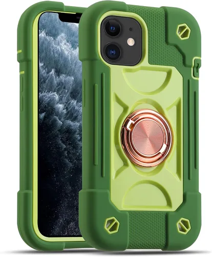 Miniatura 83 de MARKILL Funda compatible con iPhone Air de 6.5 pulgadas 2025 con soporte de anillo giratorio de 360 grados, protección contra caídas de grado
