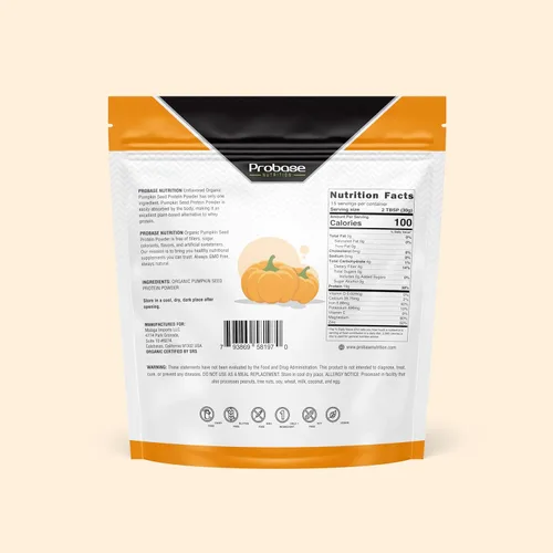 Miniatura 10 de Probase Nutrition, Polvo de proteína de semillas de calabaza, polvo de proteína de calabaza sin azúcar, ideal para apoyo posterior a la actividad