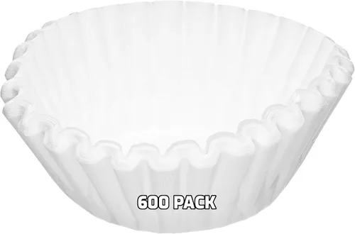 EcoQuality [Paquete de 600] Filtros de café blanco tamaño de taza de 8/12, ideal para la mayoría de máquinas de café, filtros de cafetera