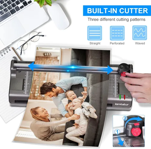 Miniatura 3 de Máquina laminadora térmica 7 en 1 de 11x17 con 70 hojas laminadoras tamaño carta para uso en oficina, hogar, escuela y profesores, laminación de 13