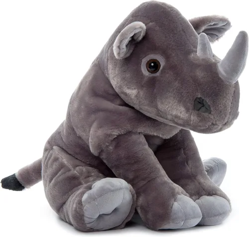 The Petting Zoo Rinoceronte de peluche, regalos para niños, animales salvajes del zoológico Onez, juguete de peluche jumbo de rinoceronte del sur de