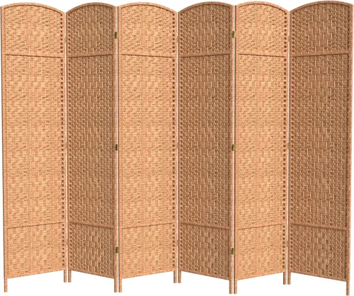 Miniatura 13 de Red Lantern Divisor de habitación con tejido de diamante de 7 pies de alto, color blanco, 4 paneles