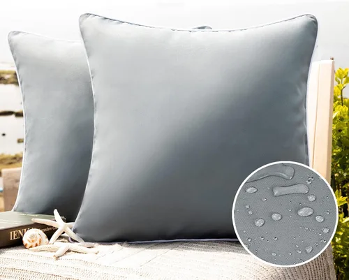Miniatura 43 de Phantoscope - Juego de 2 fundas de almohada y cojín cuadradas decorativas, impermeables, para intemperie, sofás, carpas, 18 x 18 pulgadas