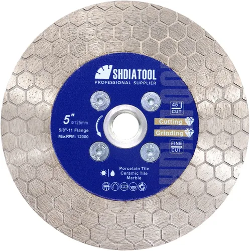 Miniatura 17 de SHDIATOOL Hoja de sierra de diamante de 4 pulgadas, rueda de disco de molienda de corte de azulejos de 4.134 in para piedra artificial de granito