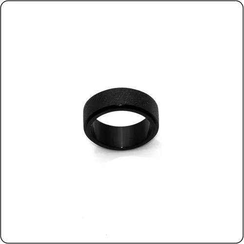 Miniatura 4 de Anillo giratorio negro de acero inoxidable esmerilado