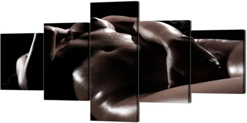 Miniatura 26 de Lienzo extra grande sexy chica desnuda durmiendo en la cama, arte de pared con marco de madera sexy para mujeres desnudas, obras de arte, arte