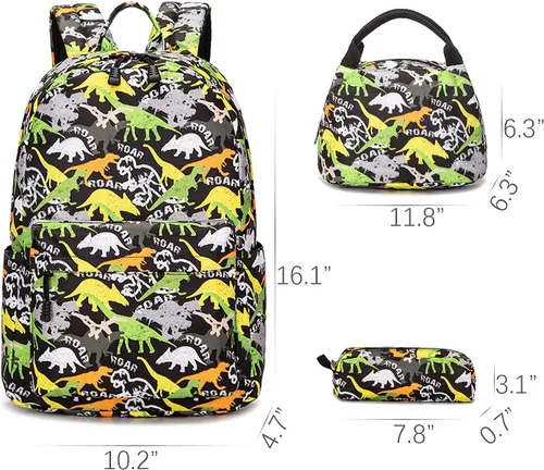 Miniatura 6 de Ecodudo - Morral ligero para niños y niñas, lindas mochilas escolares con lonchera