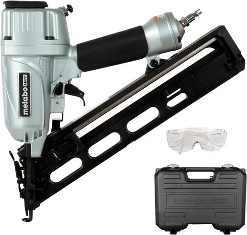 Metabo HPT NT65MA4 - Pistola de clavos con soplador de aire, clavadora neumática preferida por profesionales para molduras de corona, molduras de