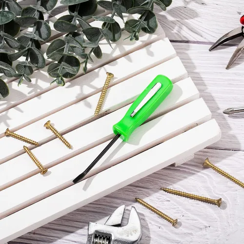 Miniatura 7 de Mini barra de palanca de bolsillo de 6 piezas, barra de bolsillo verde con juego de clips de 4.5 pulgadas de longitud, mini herramienta