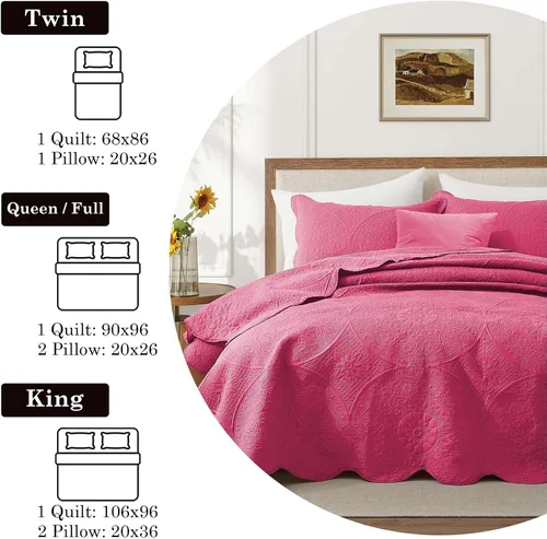 Miniatura 125 de MOONLIGHT20015 Juego de colchas individuales (68" x 86") – Paquete a granel de 10 al por mayor para hoteles, dormitorios de invitados y Airbnbs