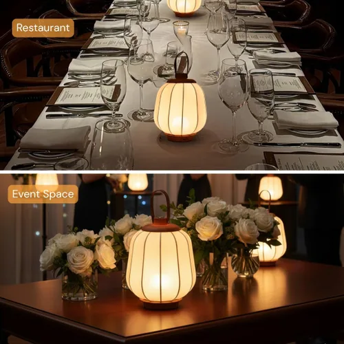 Miniatura 5 de Lámpara de mesa recargable inalámbrica, luz LED para exteriores, funciona con batería de 4000 mAh, 3 lámparas de escritorio táctiles de atenuación