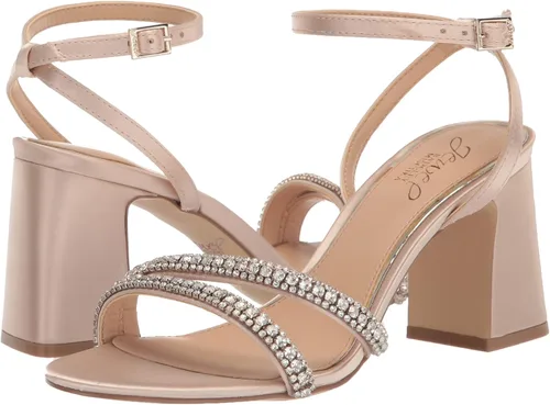 Miniatura 7 de Jewel Badgley Mischka Rosa - Sandalia de tacón con correas de piedras preciosas