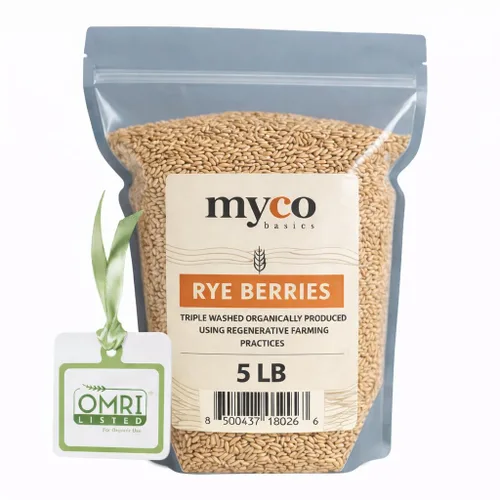 Bayas de Centeno para Cultivo de Hongos - Grano de Centeno Orgánico, Triple Lavado para hacer Cultivo de Hongos en Grano por Mycology Basics - 5