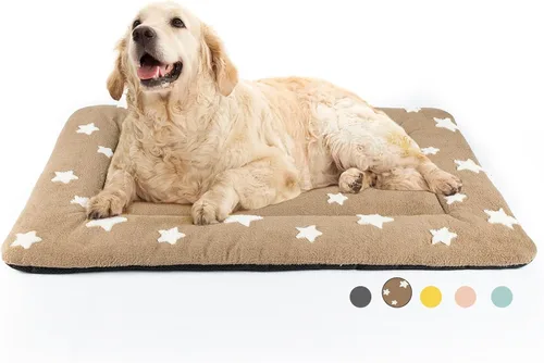 Miniatura 19 de Mora Pets Almohadilla para jaula para perros, alfombra para jaula de perrera para perros pequeños, lavable, bonita cama de estrella para mascotas