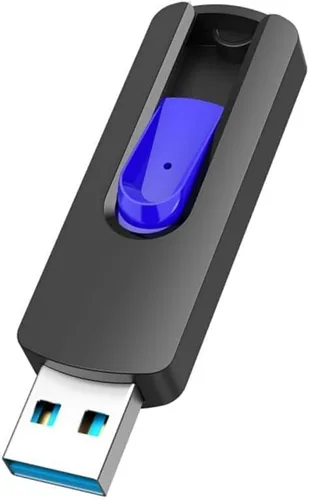 Miniatura 9 de JUANWE Paquete de 2 unidades flash USB de 128 GB, unidad flash USB 3.0 retráctil deslizante, memoria USB portátil con orificio para cordón, unidad 2