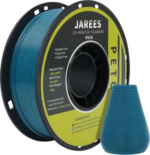 Filamento Petg 1.75, dureza mejorada laguna azul sellada al vacío, carrete de 2.2 lbs, filamento de impresión 3D de alta velocidad, precisión