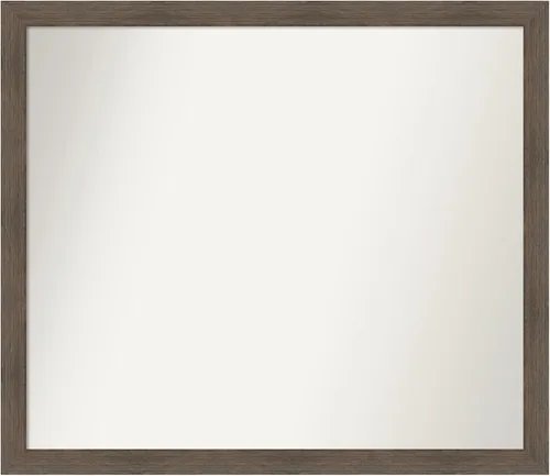 Miniatura 363 de Amanti Art Espejo de pared personalizado no biselado (24 x 27 pulgadas), marco estrecho de nogal chipre - varios tamaños personalizados - Espejo