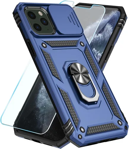 Miniatura 27 de SunStory Funda compatible con iPhone 11 Pro Max con protector de pantalla HD, cubierta de cámara deslizante y soporte de anillo giratorio