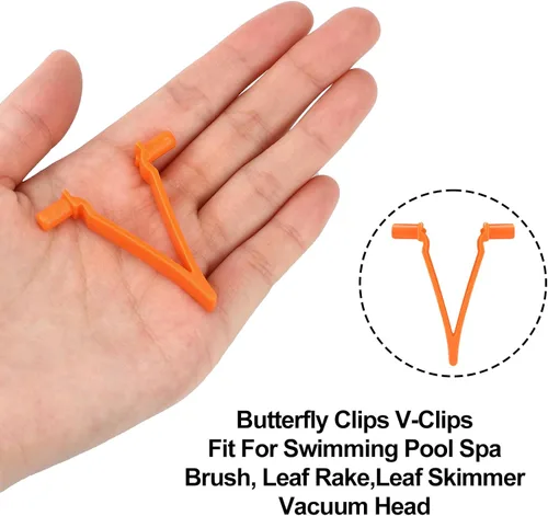 Miniatura 3 de Novabright 20 clips universales en V de mariposa para piscina, accesorios de repuesto fuertes para natación, accesorios de spa, se adapta a redes