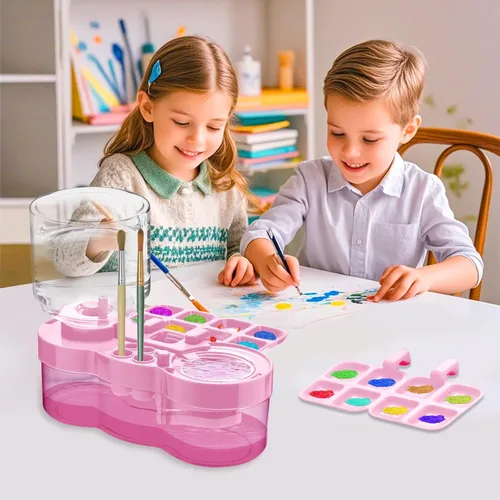 Miniatura 6 de 2025 Herramienta Mejorada de Limpieza de Pinceles, Taza Enjuagadora de Pinceles con Circulación de Agua Corriente para Pintura, Suministros de Arte