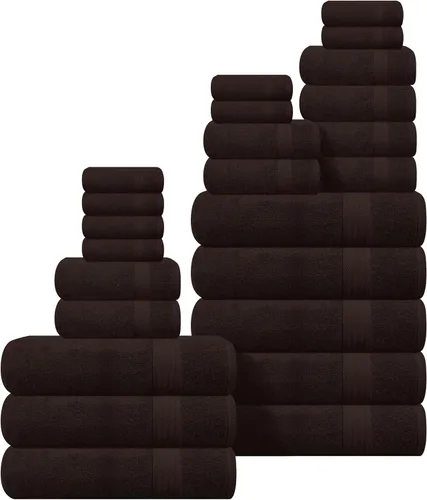 Miniatura 136 de GLAMBURG - Juego de 12 toallas faciales ultrasuaves de 13 x 13 pulgadas, 100% algodón, duraderas y altamente absorbentes, ideales para baño, cocina