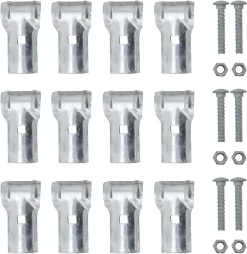 Miniatura 10 de VIVIDA Abrazaderas de riel - Conectores de panel T para tubería de 1-5/8", accesorios de valla de eslabones de cadena, 6 piezas