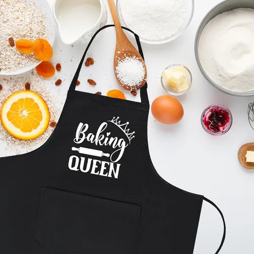 Miniatura 3 de Divertidos delantales resistentes a las gotas de agua para mujer con 2 bolsillos, delantal de cocina ajustable para cocinar, hornear