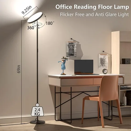 Miniatura 6 de Keepsmile Lámpara de pie de iluminación doble cara LED con aplicación inteligente 36W/2600LM lámpara de pie alta brillante RGB lámpara de pie