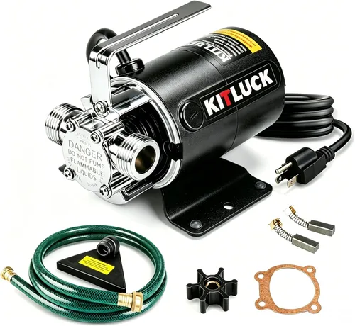 Miniatura 10 de KITLUCK Bomba de agua sumergible, bomba de sumidero de alto flujo de 1-1/4 HP 4500 GPH con interruptor de flotador, cable de alimentación de 23