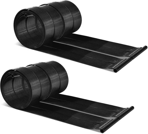 Goplus Calentador solar de piscina de 2.5 pies x 10/16.5/20 pies para piscinas sobre el suelo, sistema de calefacción de panel solar de piscina,