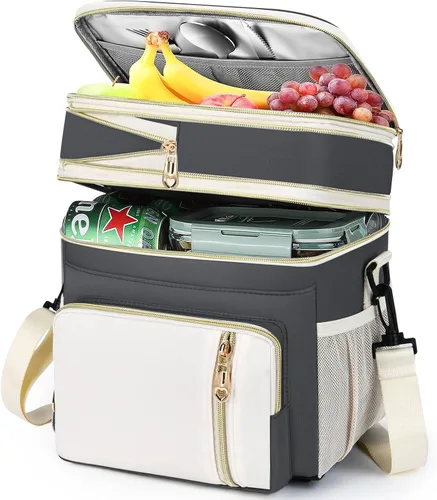 Miniatura 16 de Lonchera y bolsa de almuerzo para mujeres y hombres, lonchera grande aislada para adultos, a prueba de fugas, bolsa enfriadora para el trabajo