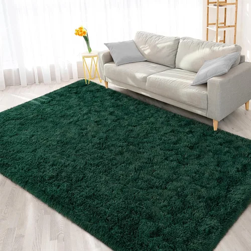 Miniatura 53 de FlyDOIT Alfombras Grandes para Sala de Estar, 5x8 Pies Alfombra Shaggy Teñida con Tie-Dye Gris Oscuro, Alfombras Mullidas Tipo Manta, Alfombras