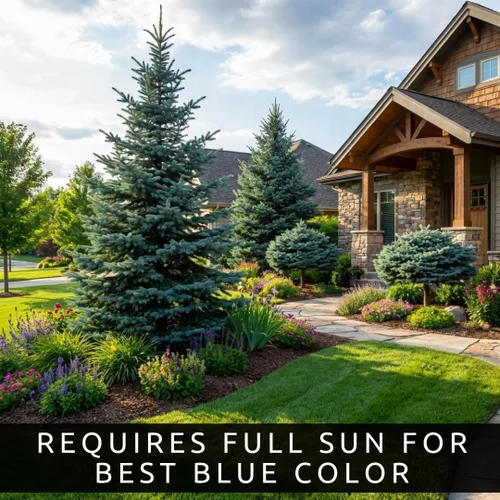 Miniatura 4 de Semillas de abeto azul para plantar 100 piezas de semillas Abeto azul de Colorado, Picea pungens glauca Árboles atractivos para privacidad