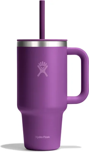 Miniatura 19 de Hydro Flask Vaso de Viaje con Asa, Tapa y Pajita - Acero Inoxidable Aislado en 24 Oz Aloe