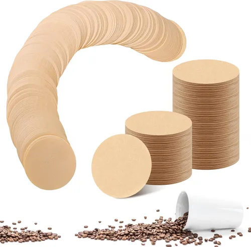 Miniatura 7 de 1000 PIEZAS Filtros de Café Sin Blanquear Papel de Filtro de Café Sin Blanquear Filtros Redondos para Cafetera Compatibles con Filtros de Café y Té