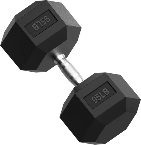 Miniatura 22 de PAPABABE HEX Juego de Mancuernas 2.5-125lb, Mancuernas de Gimnasio en Casa con Revestimiento de Goma, Mancuernas de Pesas para Ejercicio y Fitness