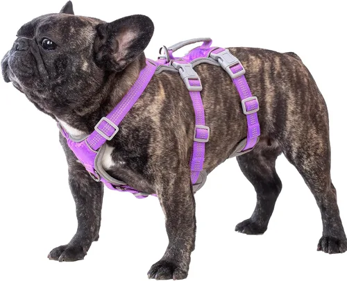Miniatura 12 de Huntboo Arnés para perro a prueba de escape, arnés reflectante con mango acolchado, transpirable, duradero, chaleco ajustable para perros medianos