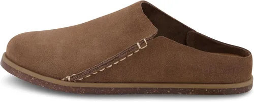 Miniatura 2 de CUSHIONAIRE Zuecos con plantilla de piel auténtica de arcilla para mujer con relleno cómodo