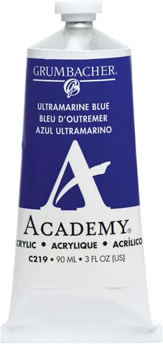 Miniatura 14 de Grumbacher Academy - Pintura acrílica, brillo, tubo de metal de 3.0 fl oz/3 onzas, tono azul cobalto