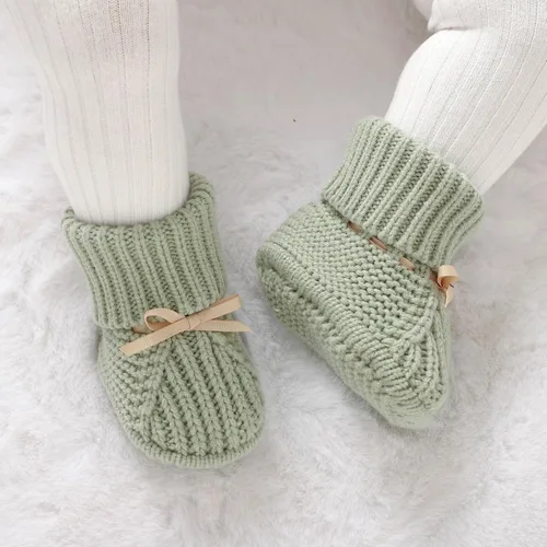 Miniatura 3 de mimixiong Botines para Bebé Recién Nacido Zapatos Calcetín Infantil Tejido a Mano Crochet para Niño y Niña Zapatos Cómodos